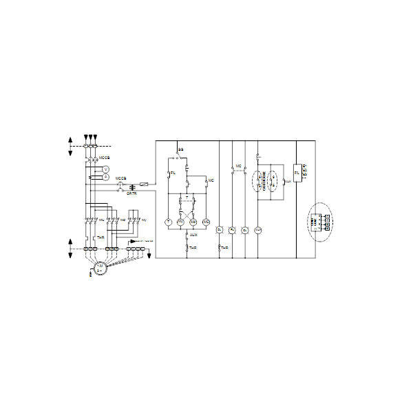 Дренажный погружной канализационный насос Grundfos для канализаций DWK.E.10.200.300.5.1D.R артикул 96922750 – схема подключения