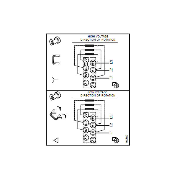 Полупогружной насос Grundfos MTR 1S-36/36 A-M-A-HUUV артикул 96515174 – схема подключения